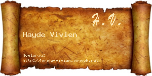Hayde Vivien névjegykártya